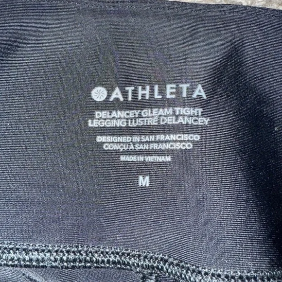 ATHLETA Delancey Gleam Tight Black leggings size medium - Picture 4 of 6
